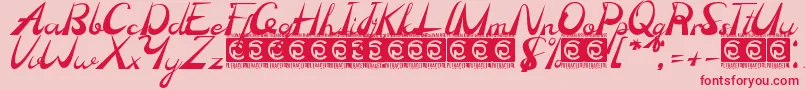 Madhen Font – Red Fonts on Pink Background