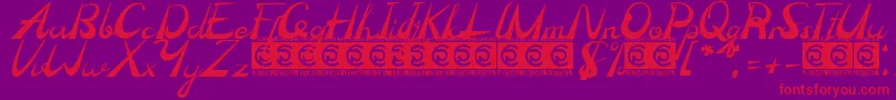 Madhen Font – Red Fonts on Purple Background