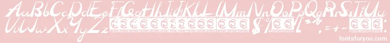 Madhen Font – White Fonts on Pink Background