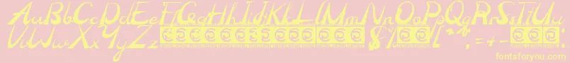 Madhen Font – Yellow Fonts on Pink Background