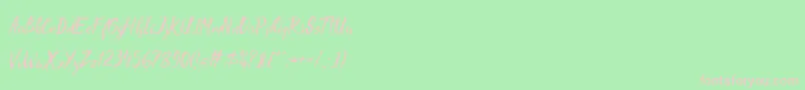 フォントMadhouz – 緑の背景にピンクのフォント