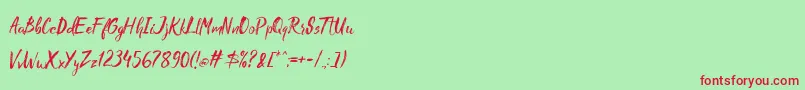 Madhouz Font – Red Fonts on Green Background