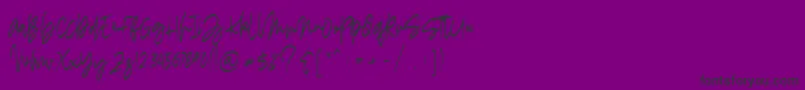 madigel free Font – Black Fonts on Purple Background