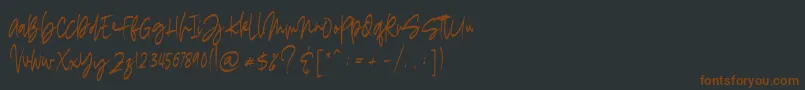 madigel free-fontti – ruskeat fontit mustalla taustalla