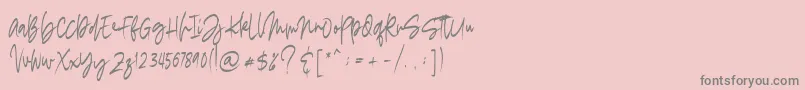 madigel free-Schriftart – Graue Schriften auf rosa Hintergrund