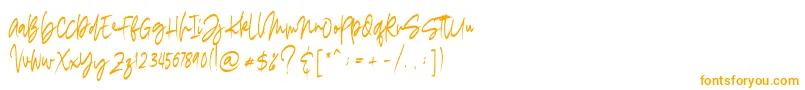 madigel free Font – Orange Fonts on White Background