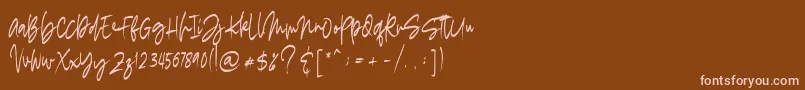 madigel free Font – Pink Fonts on Brown Background