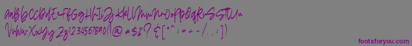madigel free Font – Purple Fonts on Gray Background