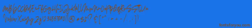 Шрифт madigel free – коричневые шрифты на синем фоне