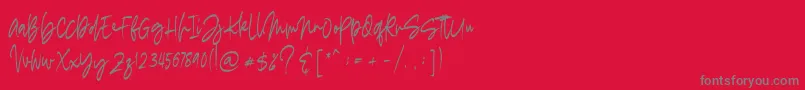 madigel free Font – Gray Fonts on Red Background