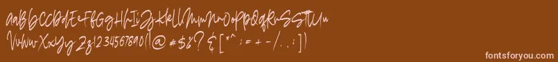 madigel free Font – Pink Fonts on Brown Background
