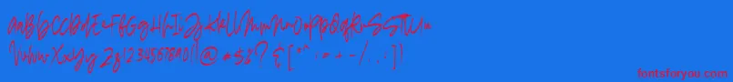 Шрифт madigel free – красные шрифты на синем фоне