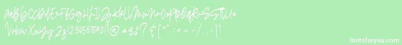 madigel free Font – White Fonts on Green Background