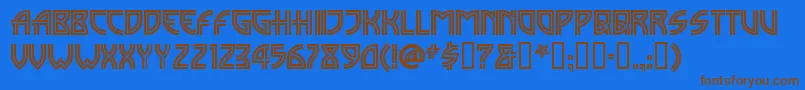 Weitere Informationen zur MADISI -Schriftart MADISI -Schriftart – Braune Schriften auf blauem Hintergrund