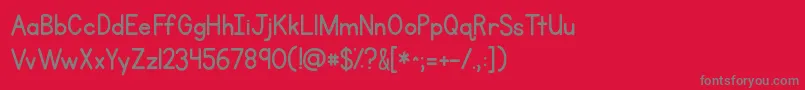 fuente Kgprimarypenmanship – Fuentes Grises Sobre Fondo Rojo
