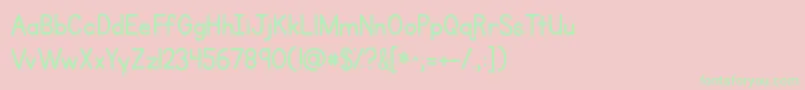 Kgprimarypenmanship Font – Green Fonts on Pink Background