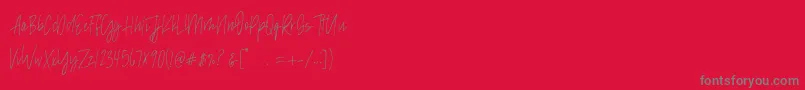 madison avenue SAMPLE Font – Gray Fonts on Red Background