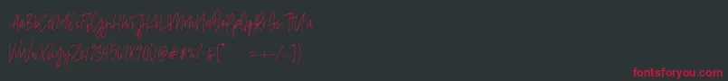 madison avenue SAMPLE Font – Red Fonts on Black Background