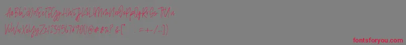 フォントmadison avenue SAMPLE – 赤い文字の灰色の背景