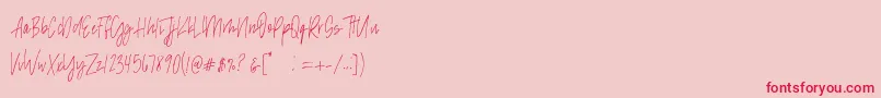 madison avenue SAMPLE Font – Red Fonts on Pink Background