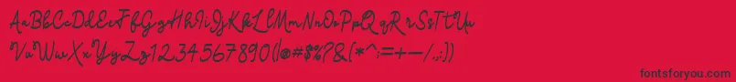madison Font – Black Fonts on Red Background