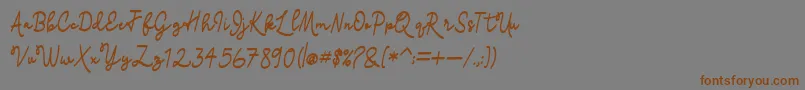 madison Font – Brown Fonts on Gray Background