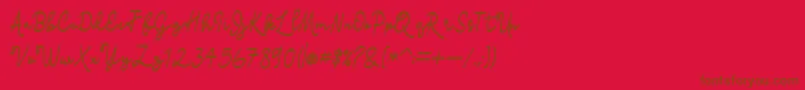 madison Font – Brown Fonts on Red Background
