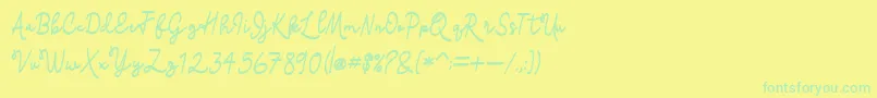 Czcionka madison – zielone czcionki na żółtym tle
