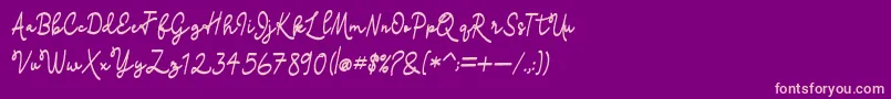 madison Font – Pink Fonts on Purple Background