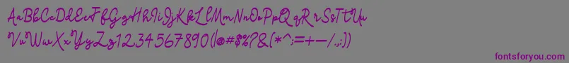 madison Font – Purple Fonts on Gray Background