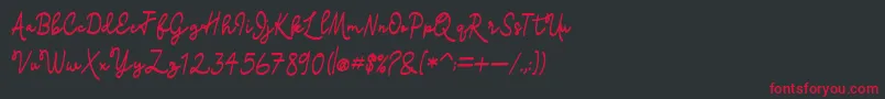 madison Font – Red Fonts on Black Background