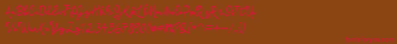 madison Font – Red Fonts on Brown Background