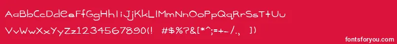 フォントMadison – 赤い背景に白い文字