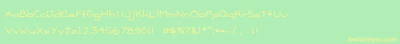 Madison Font – Yellow Fonts on Green Background