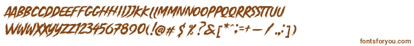 Шрифт Madjoe – коричневые шрифты на белом фоне