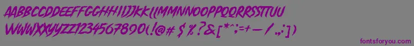 Шрифт Madjoe – фиолетовые шрифты на сером фоне