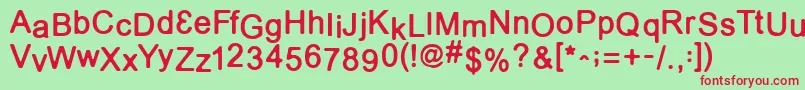 madness Font – Red Fonts on Green Background