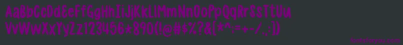Шрифт madpakkeDEMO – фиолетовые шрифты на чёрном фоне