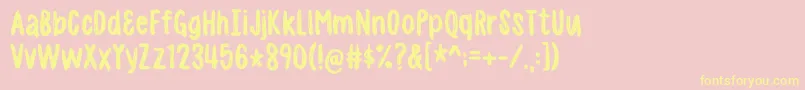 madpakkeDEMO Font – Yellow Fonts on Pink Background