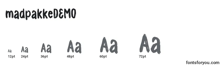 MadpakkeDEMO Font Sizes
