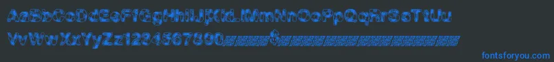 MadPicnic Font – Blue Fonts on Black Background