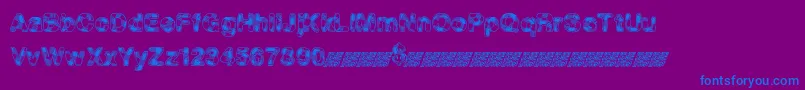 MadPicnic Font – Blue Fonts on Purple Background