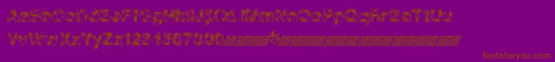 MadPicnic Font – Brown Fonts on Purple Background