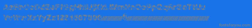 MadPicnic-Schriftart – Graue Schriften auf blauem Hintergrund