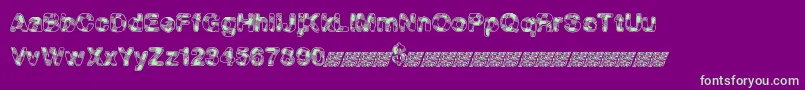 MadPicnic Font – Green Fonts on Purple Background