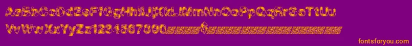 MadPicnic Font – Orange Fonts on Purple Background