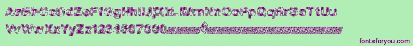 MadPicnic Font – Purple Fonts on Green Background