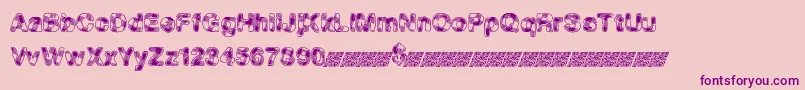 MadPicnic-Schriftart – Violette Schriften auf rosa Hintergrund