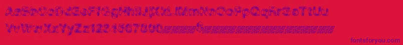 MadPicnic Font – Purple Fonts on Red Background