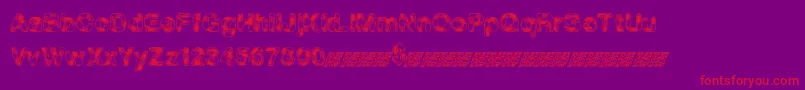 MadPicnic-Schriftart – Rote Schriften auf violettem Hintergrund